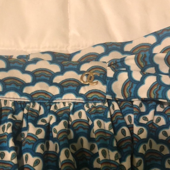 Oleg Cassini adjustable skirt w designs and adjustable belt fit different sizes - Picture 2 of 5